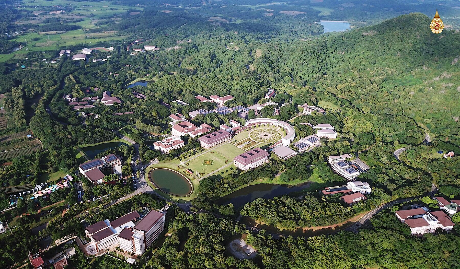 ภาพมุมสูงมหาวิทยาลัยแม่ฟ้าหลวง